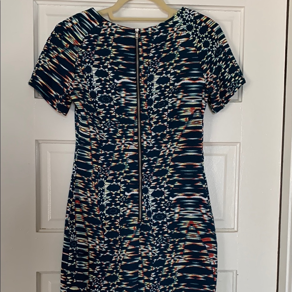 Stylish Multicolor Patterned Dress - Picture 4 of 4
